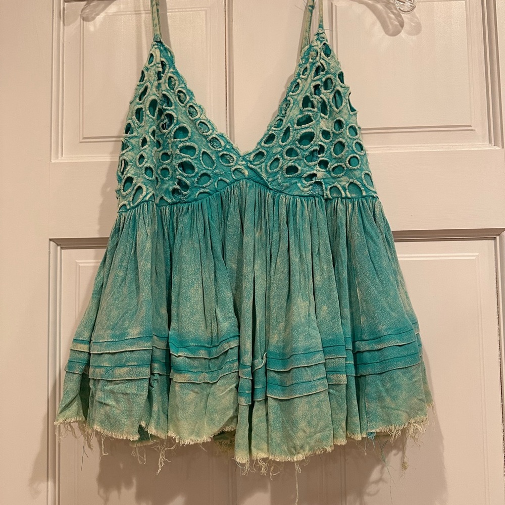 Oli & Hali Teal Sleeveless Top